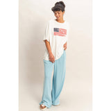 Mineral Washed Flag Graphic Tee