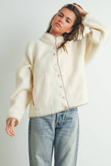 Cozy Snap Neck Fleece Jacket