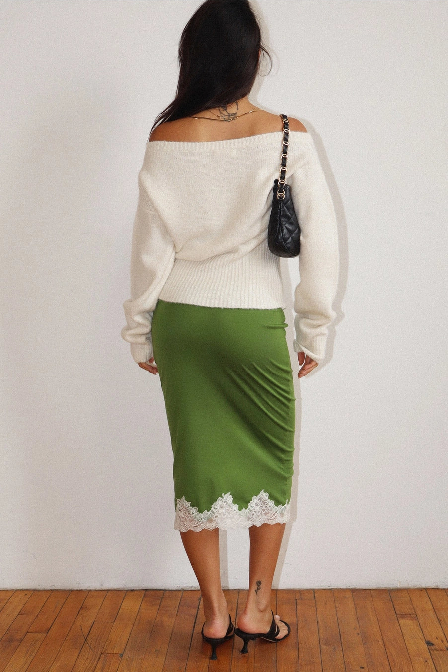 Basil Lace Trim Skirt