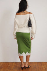 Basil Lace Trim Skirt