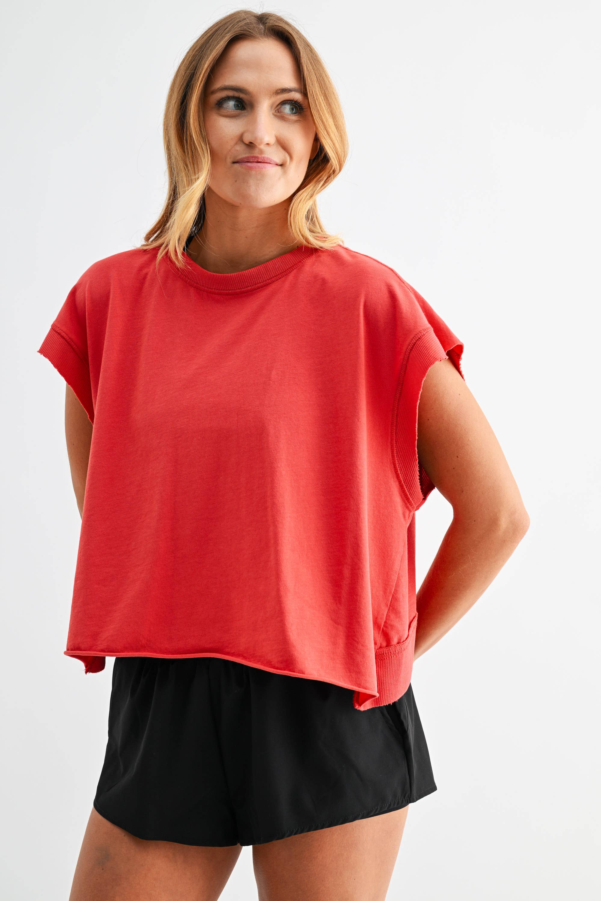 Flow Open-Back Pima Cotton Tee