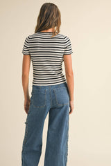 Striped Knit Tee