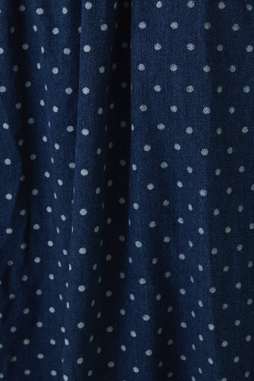 Denim Polka Dot Midi Dress