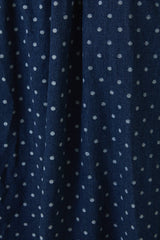 Denim Polka Dot Midi Dress