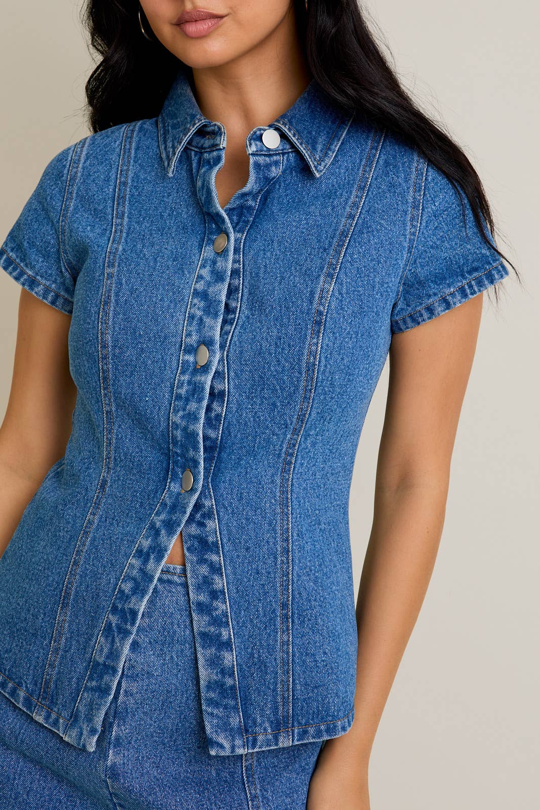 Sarah Denim Top