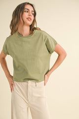 Washed Short Sleeve Top