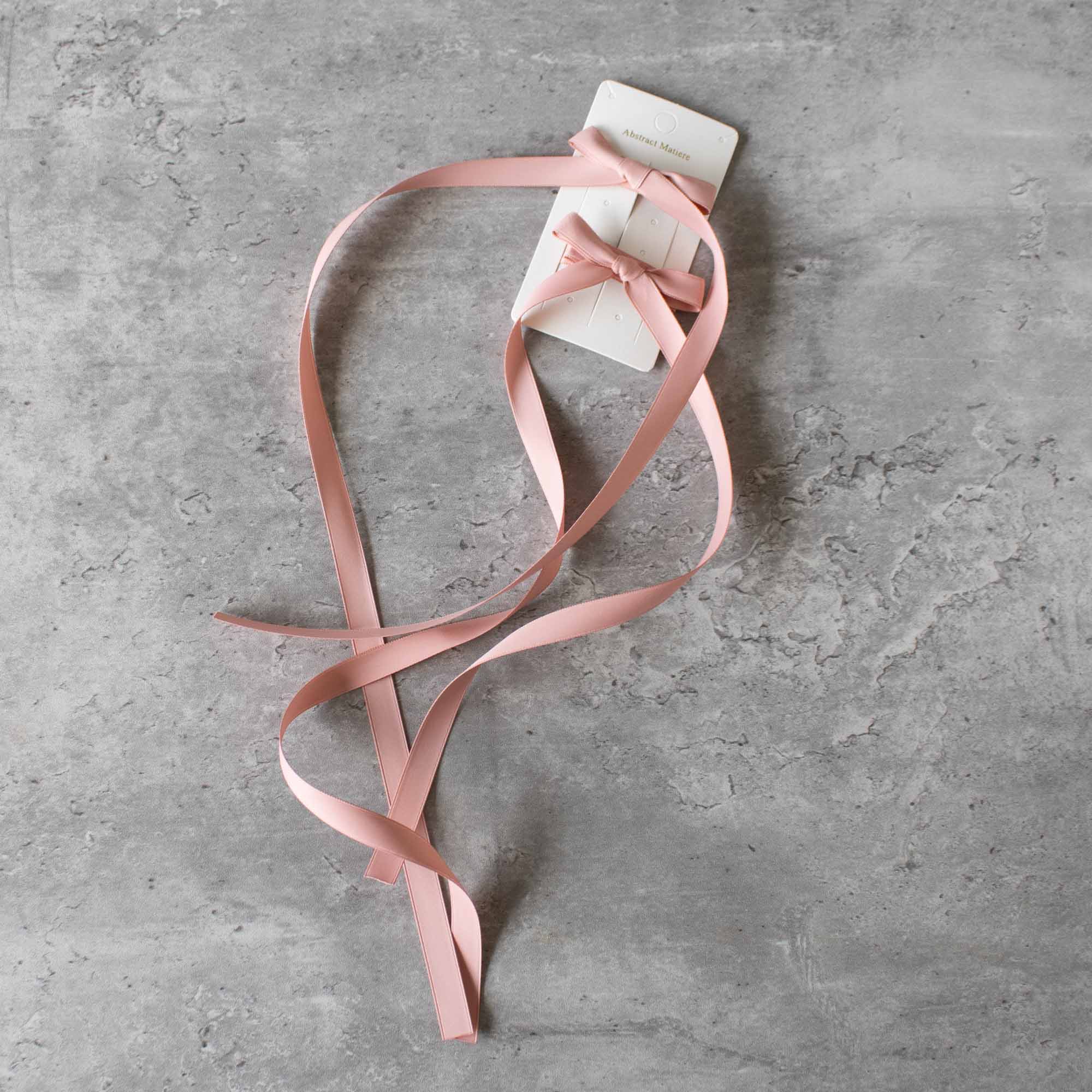 Matte Satin Ribbon Hair Pin Set