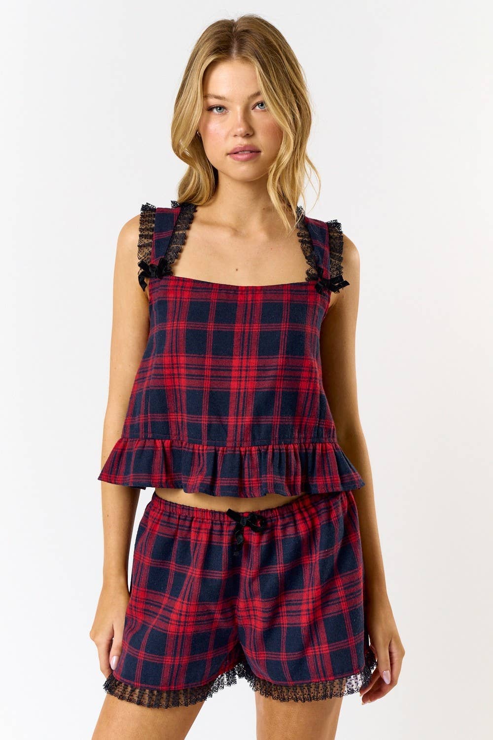 Christmas Plaid Pajama Set - Bottom