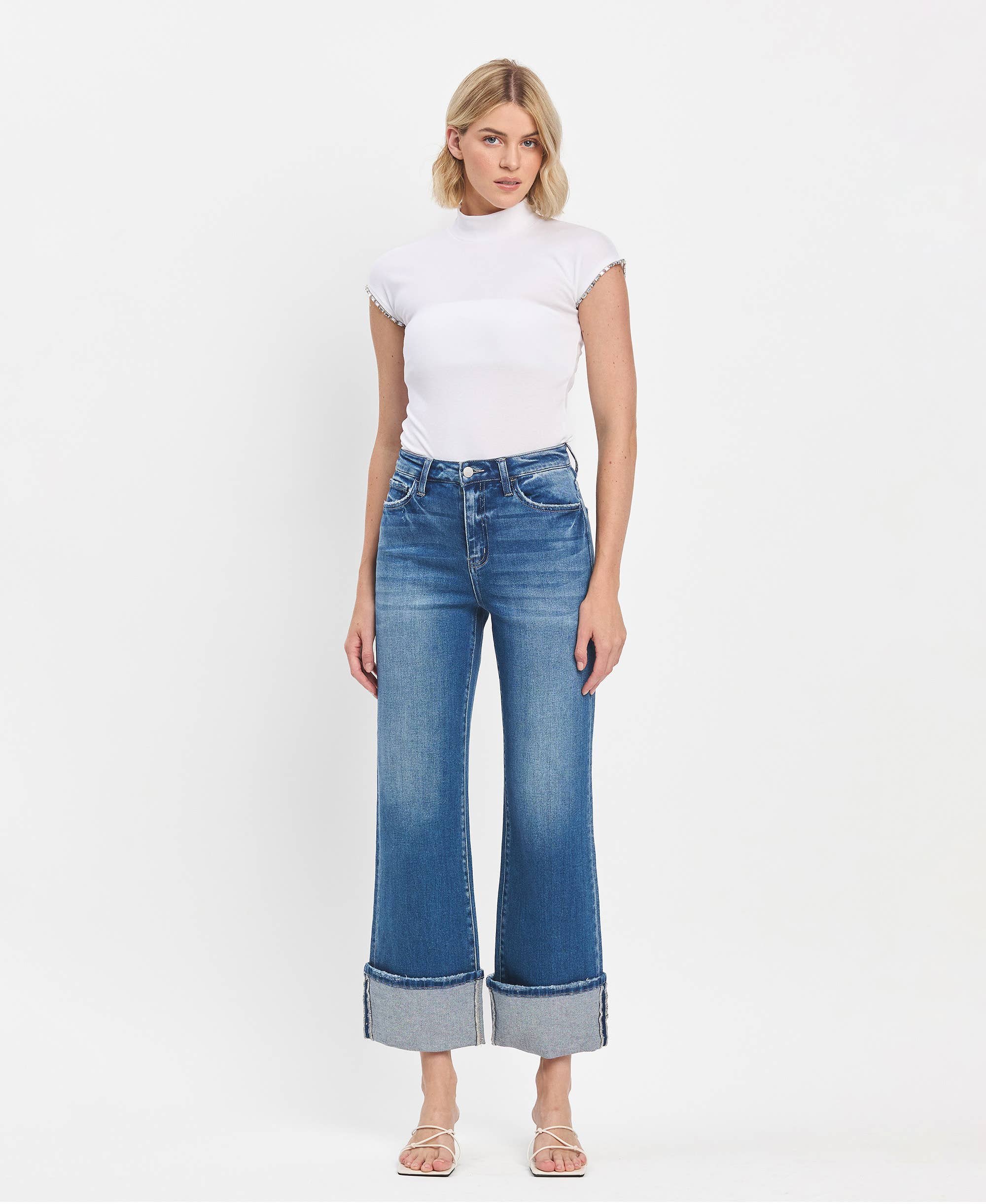 90'S Vintage HR Cuff Jeans