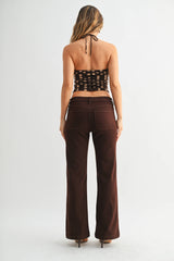 Mini Patch Pocket Flare Pants