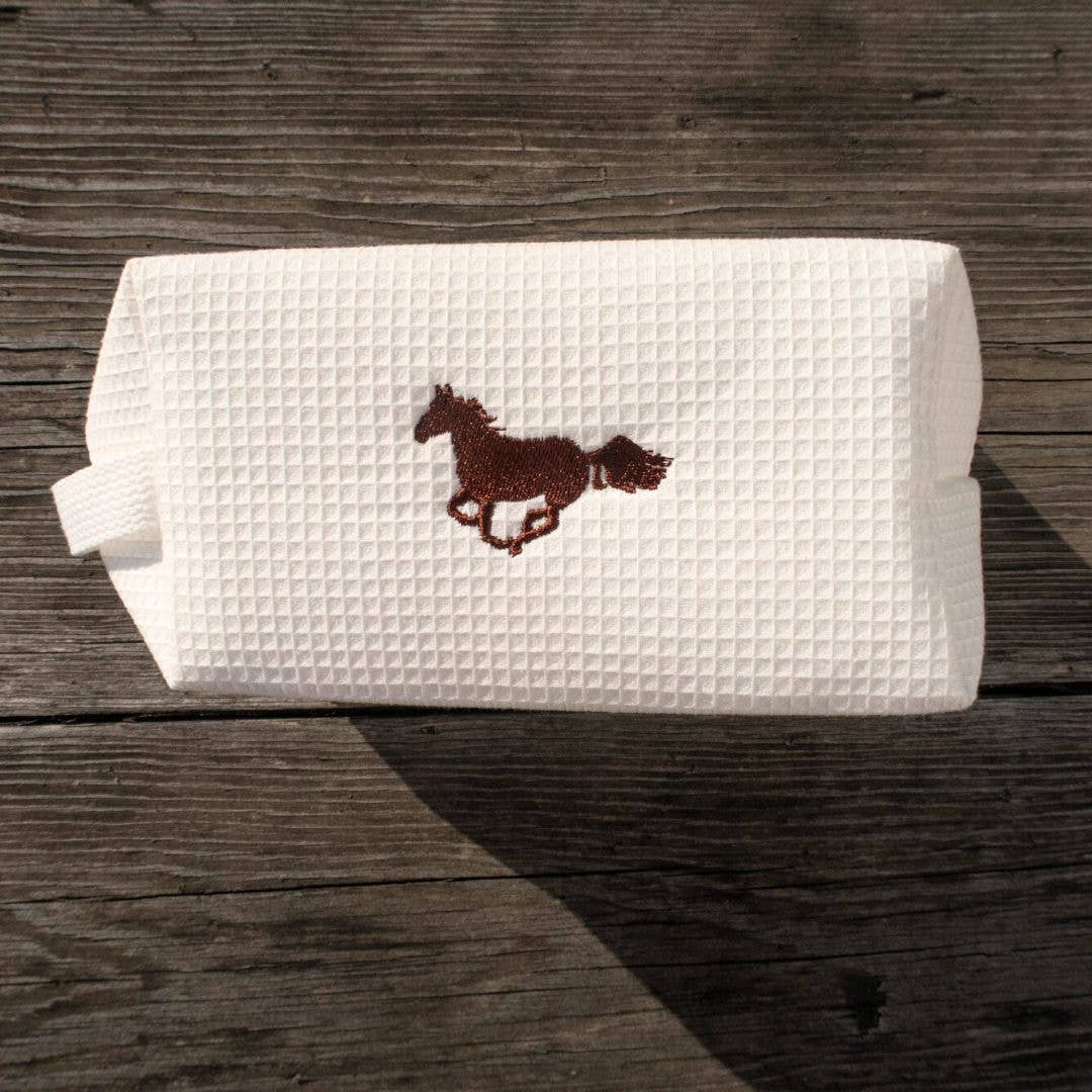 White Horse Makeup Travel Bag