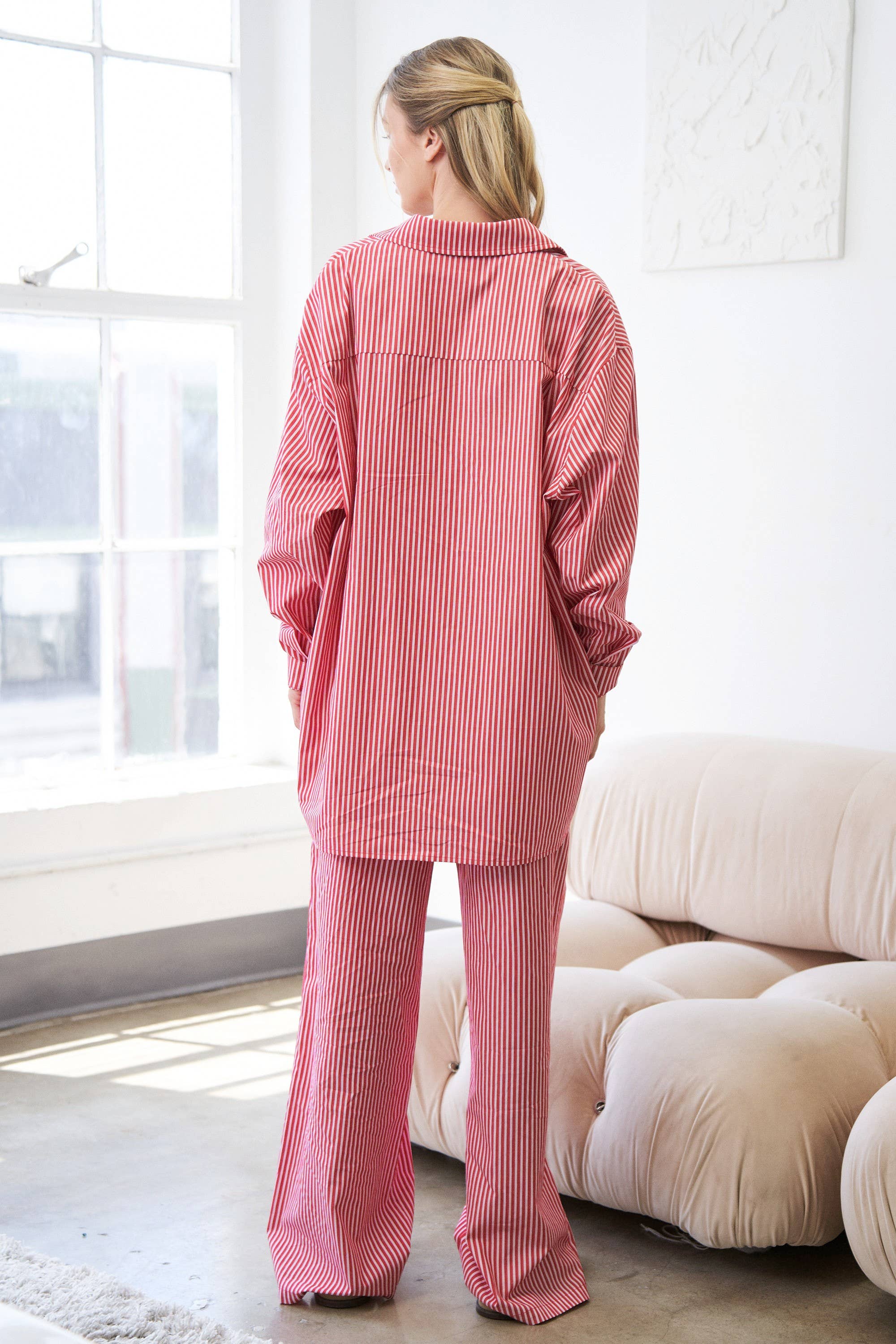 Red Ruby Stripe Pants