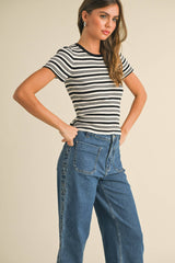 Striped Knit Tee