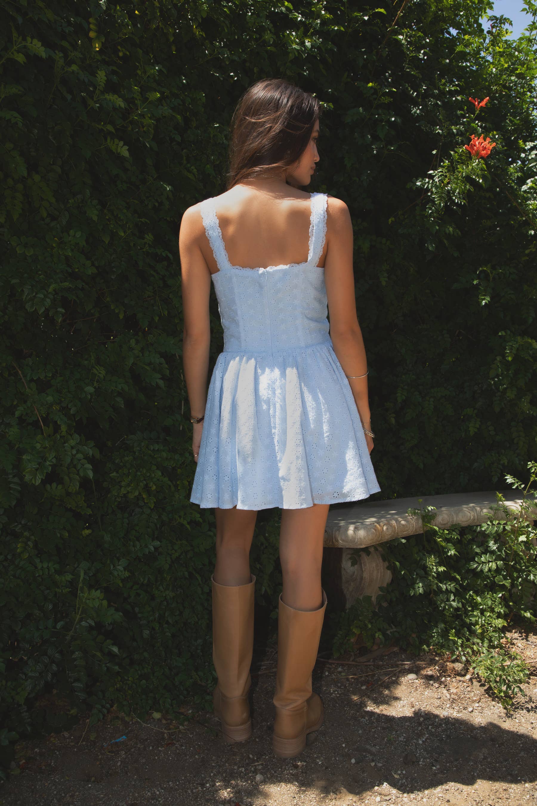 Audrey Eyelet  Mini Dress