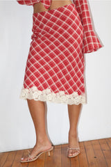 Plaid Midi Skirt