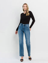 High Rise Straight Jeans- Illuminate