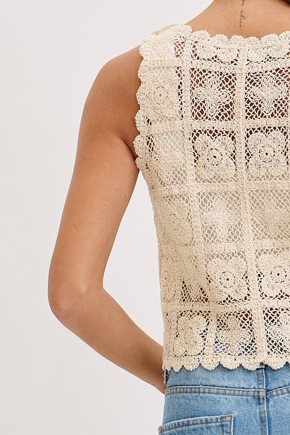 Boho Crochet Lace Top