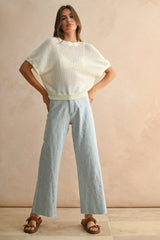 Knitted Back Detail Top