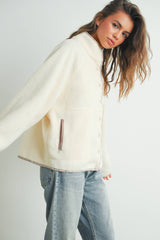 Cozy Snap Neck Fleece Jacket