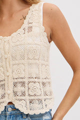 Boho Crochet Lace Top