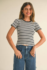 Striped Knit Tee