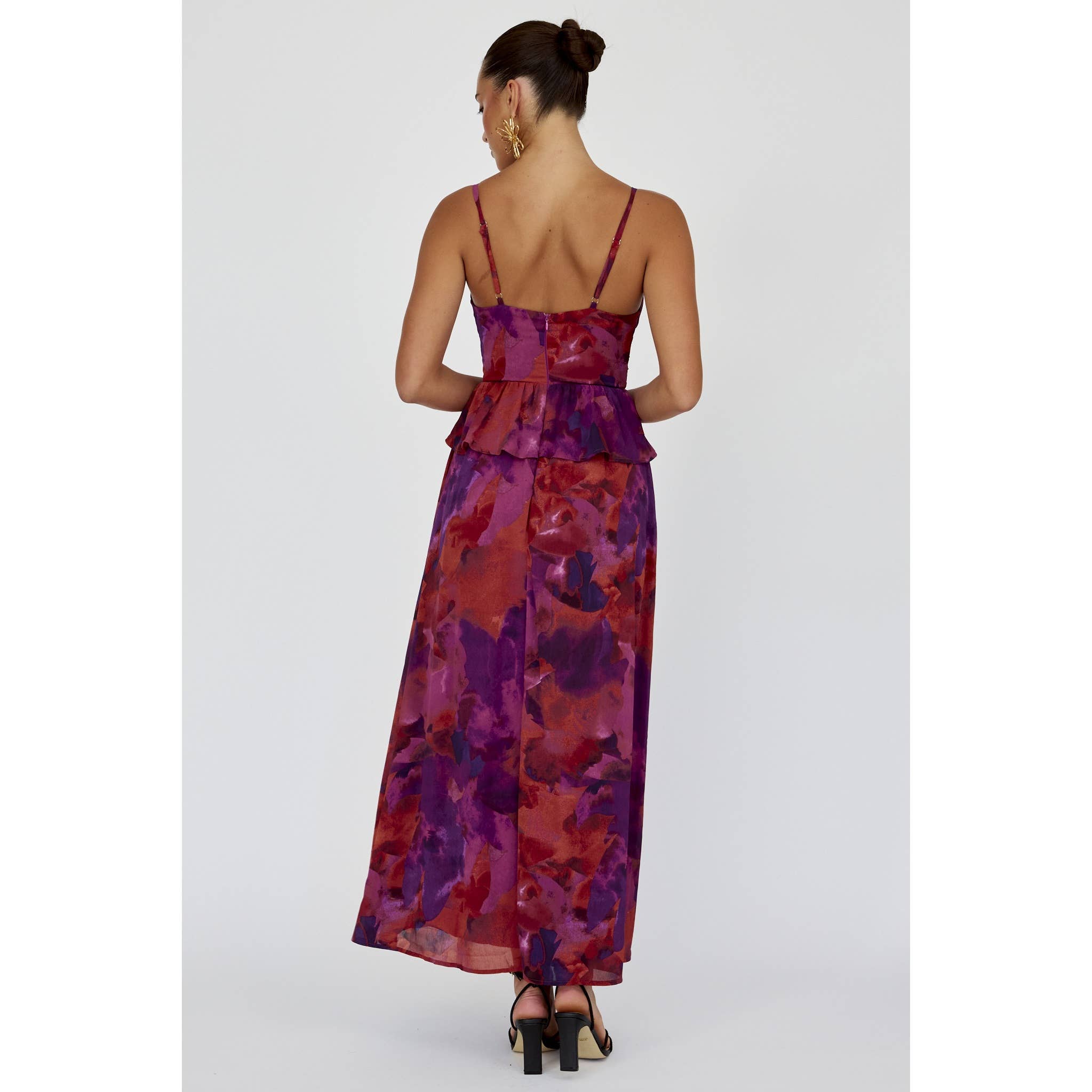 Floral Dark Rose Maxi Dress
