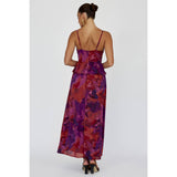 Floral Dark Rose Maxi Dress